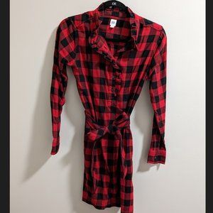 GAP | Long Sleeve Buffalo Plaid Dress (XS)